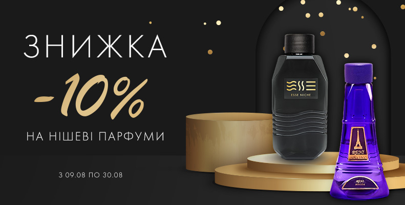 Скидки на нишевую парфюмерию -10%