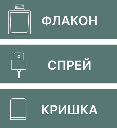 ФЛАКОН + СПРЕЙ + КРИШКА